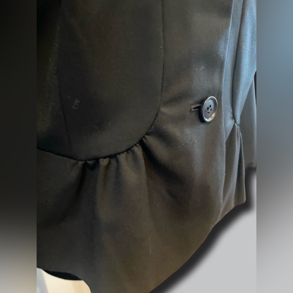 LOFT Black Ruffle Blazer - Picture 3 of 4